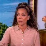 Sunny’s beige belted shirtdress on The View