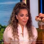 Sunny’s ivory sheer asymmetric top on The View Sunny’s ivory sheer asymmetric top on The View