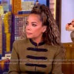 Sunny’s military jacket on The View Sunny’s military jacket on The View