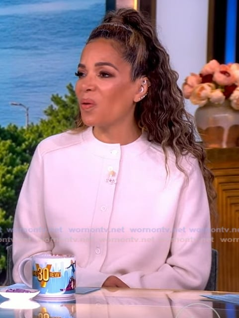 Sunny’s white fringe jacket on The View