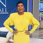 Tamron's yellow gathered front dress on Tamron Hall Show Tamron's yellow gathered front dress on Tamron Hall Show