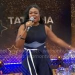 Tatyana Ali’s beletd wide-leg pants on Good Morning America Tatyana Ali’s beletd wide-leg pants on Good Morning America