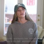 Taylor’s grey hoodie sweater on The Secret Lives of Mormon Wives Taylor’s grey hoodie sweater on The Secret Lives of Mormon Wives