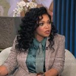Tisha Campbell’s plaid blazer and cropped pants on Tamron Hall Show