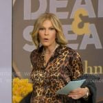 Tory’s brown leopard print blouse on Good Morning America Tory’s brown leopard print blouse on Good Morning America