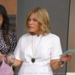 Tory’s white oversized top on Good Morning America Tory’s white oversized top on Good Morning America