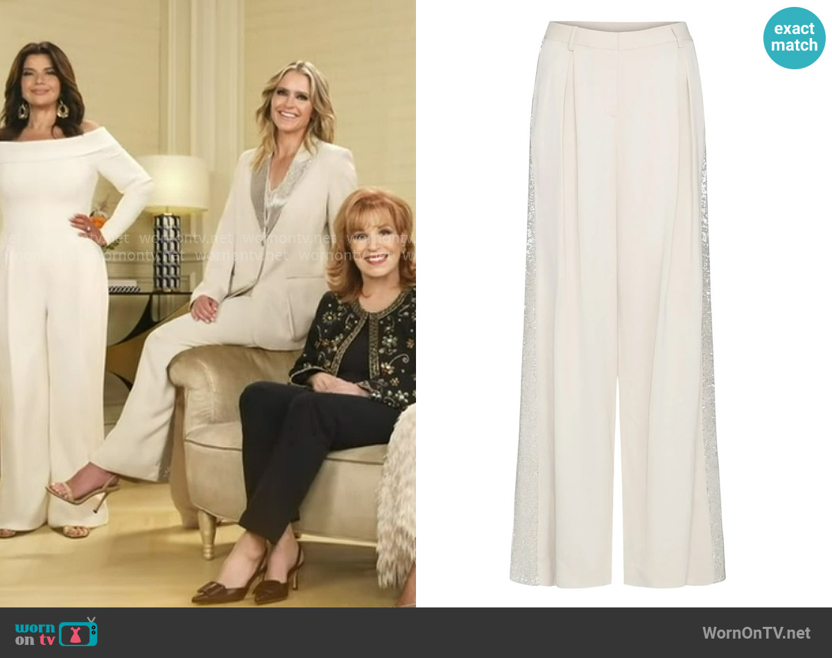 TWP Sullivan Tux Stripe Pant worn by Sara Haines on The View