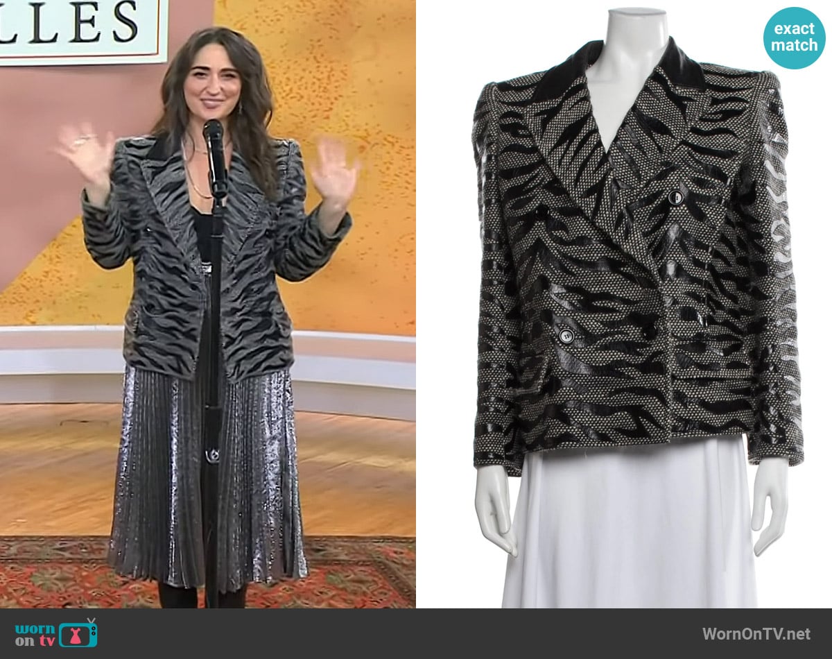 Valentino Vintage Blazer worn by Sara Bareilles on Today