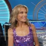 Vanna White’s purple sequin maxi dress on Good Morning America