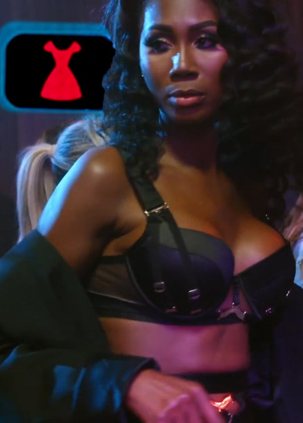 Vicki’s black buckle detail bra on The Real Housewives Ultimate Girls Trip