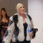 Vicki's colorblock fur coat on The Real Housewives Ultimate Girls Trip