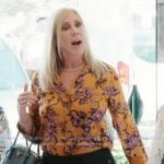 Vicki’s yellow floral top on The Real Housewives of Orange County Vicki’s yellow floral top on The Real Housewives of Orange County