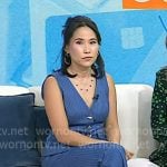 Vicky’s blue pinstripe vest and pants on Today