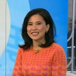 Vicky's orange and pink sweater on Today