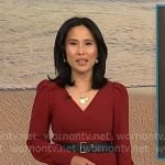 Vicky's red puff sleeve v-neck dress on Today Vicky's red puff sleeve v-neck dress on Today