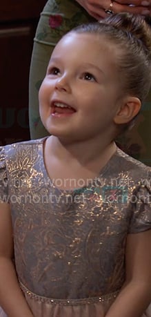 Victoria’s jacquard tulle dress on Days of our Lives