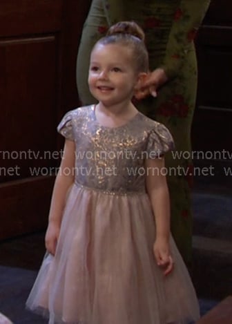 Victoria’s jacquard tulle dress on Days of our Lives