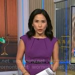 Vikcy's purple belted sheath dress on NBC News Daily Vikcy's purple belted sheath dress on NBC News Daily