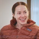 Whitney’s orange padded jacket on The Secret Lives of Mormon Wives Whitney’s orange padded jacket on The Secret Lives of Mormon Wives