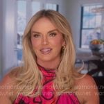 Whitney’s pink printed confessional halter top on The Real Housewives of Salt Lake City Whitney’s pink printed confessional halter top on The Real Housewives of Salt Lake City