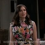 Willow’s floral side-tie top on General Hospital Willow’s floral side-tie top on General Hospital
