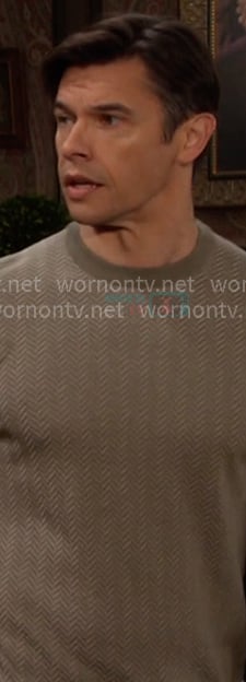 Xander's grey herringbone sweater on Days of our Lives