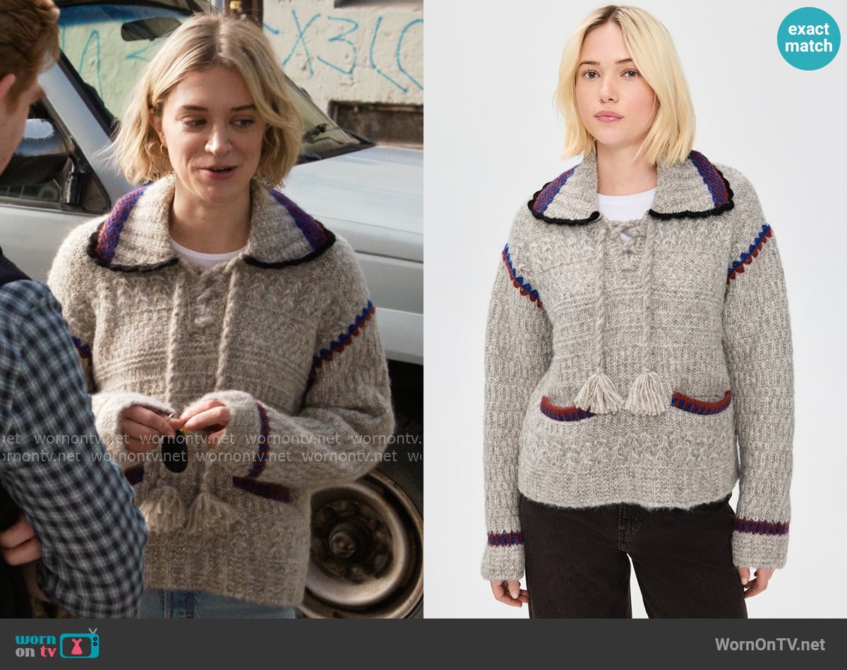Xirena Beatrice Alpaca Sweater worn by Mare Pritti (Chelsea Frei) on The Paper