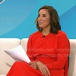 Yasmin Vossoughian's red tie neck dress on Today