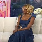 Yvonne Orji's grommet detail denim dress on Today Yvonne Orji's grommet detail denim dress on Today