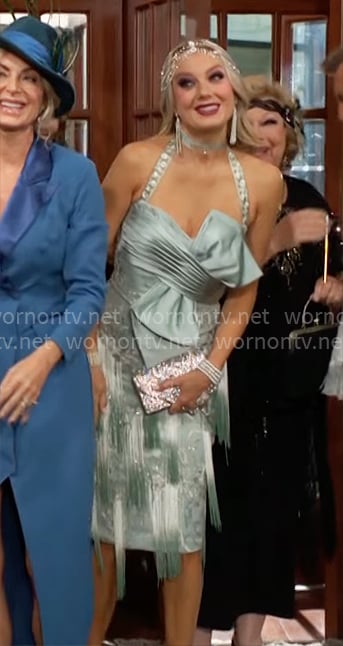 Abby's mint green dress at Sally and Billy's wedding on The Young and the Restless