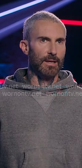 Adam’s grey hoodie on The Voice Adam’s grey hoodie on The Voice