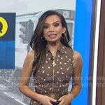 Adelle's brown polka dot belted dress on Today Adelle's brown polka dot belted dress on Today