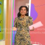 Adriana Diaz’s abstract print maxi dress on CBS Mornings