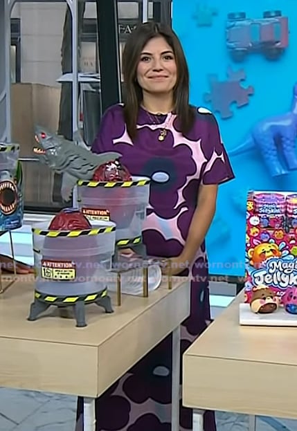 Adrianna’s floral print short sleeve dress on Today Adrianna’s floral print short sleeve dress on Today