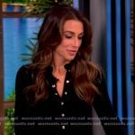 Alyssa's black knit button down dress on The View Alyssa's black knit button down dress on The View