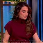 Alyssa’s maroon turtleneck dress on The View Alyssa’s maroon turtleneck dress on The View