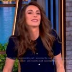 Alyssa’s navy short sleeve sweater on The View Alyssa’s navy short sleeve sweater on The View