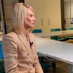 Anna Schecter’s beige blazer with silver buttons on CBS Mornings Anna Schecter’s beige blazer with silver buttons on CBS Mornings
