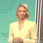 Anna Schecter’s yellow blazer on CBS Mornings Anna Schecter’s yellow blazer on CBS Mornings