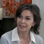 Anna's grey v-neck sweater on General Hospital Anna's grey v-neck sweater on General Hospital
