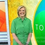 Anne Thompson’s green belted shirtdress on Today