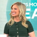 Ashley Bellman’s green knit dress on CBS Mornings