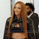 Ashley’s cropped black leather jacket on The Real Housewives of Potomac
