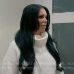 Ashley’s white cropped turtleneck sweater on The Real Housewives of Salt Lake City