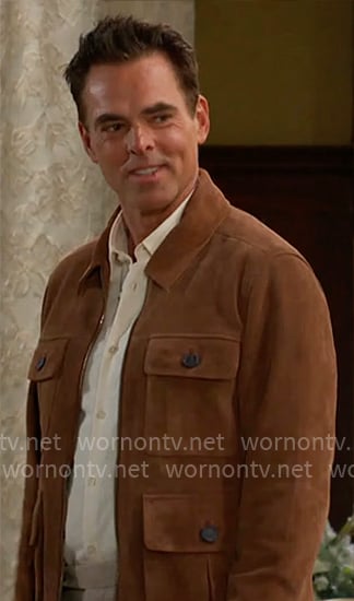 Billy’s brown suede jacket on The Young and the Restless