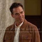 Billy’s brown suede jacket on The Young and the Restless