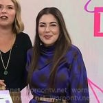 Bobbie’s purple plaid blouse and skirt on Today