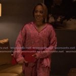 Brandy's pink printed pajamas on Reasonable Doubt