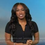 Brittany’s black pleated mini dress on Good Morning America Brittany’s black pleated mini dress on Good Morning America