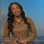 Brittany’s brown leather dress on Good Morning America